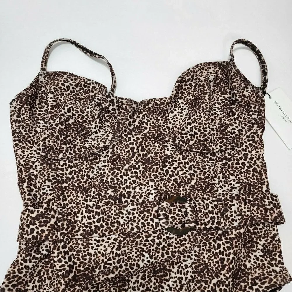 Faithfull The Brand -‎ 10/XL - Women's swim Amalfi One Piece Charlie Leopard 🐆